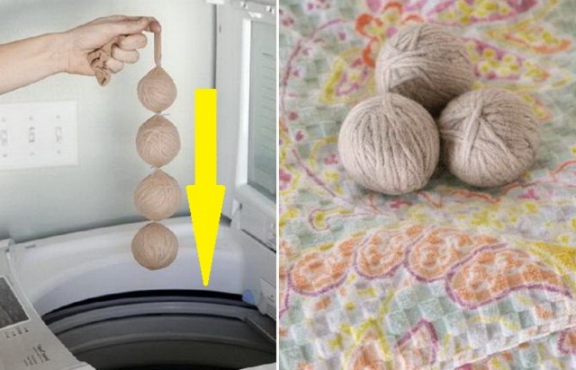 Зачем в стиральную машину к белью отправляют мотки пряжи